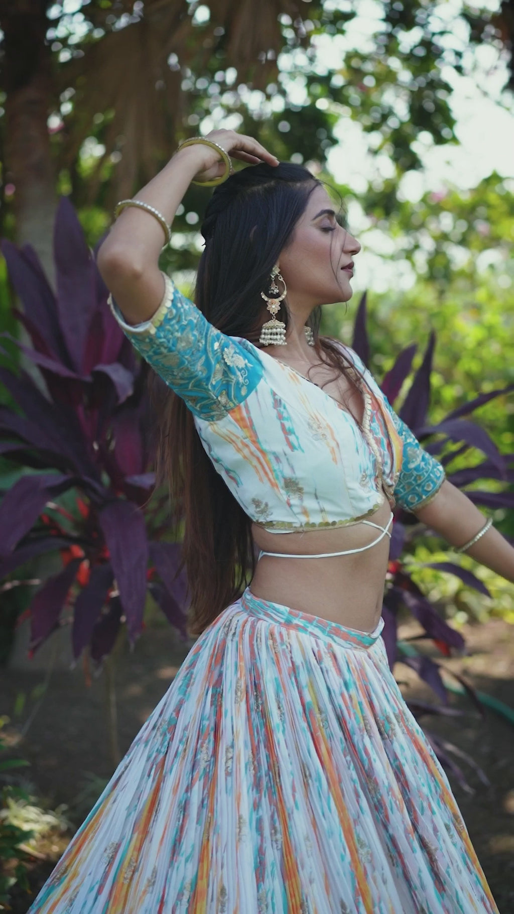 RAMA BLUE SILK RECEPTION LEHENGA CHOLI