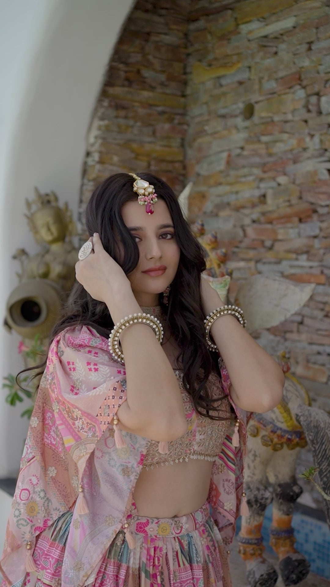 MULICOLOUR EMBROIDERED SILK LEHENGA CHOLI