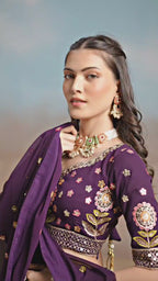 GRAPE PURPLE WEDDING LEHENGA