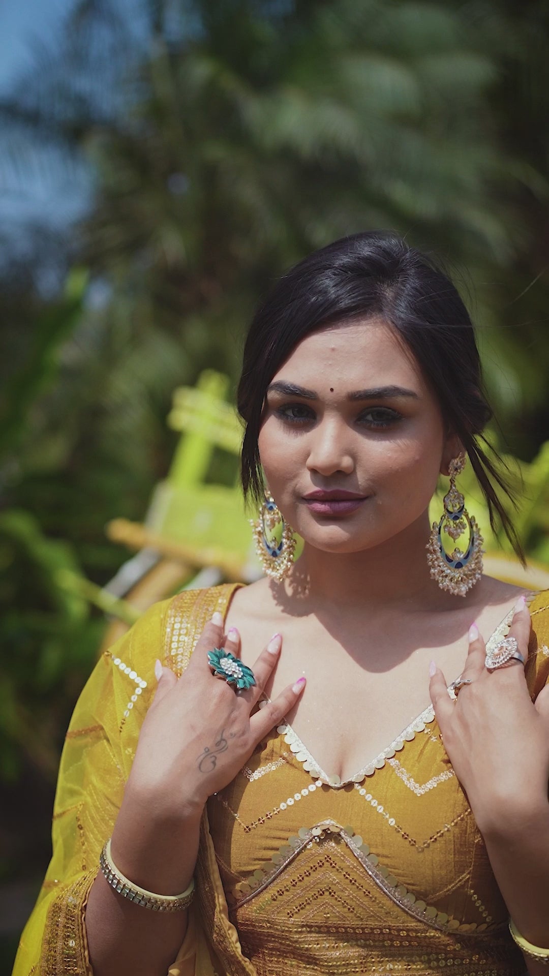 MUSTARD YELLOW SILK LEHENGA CHOLI
