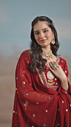 DARK MAROON WEDDING LEHENGA