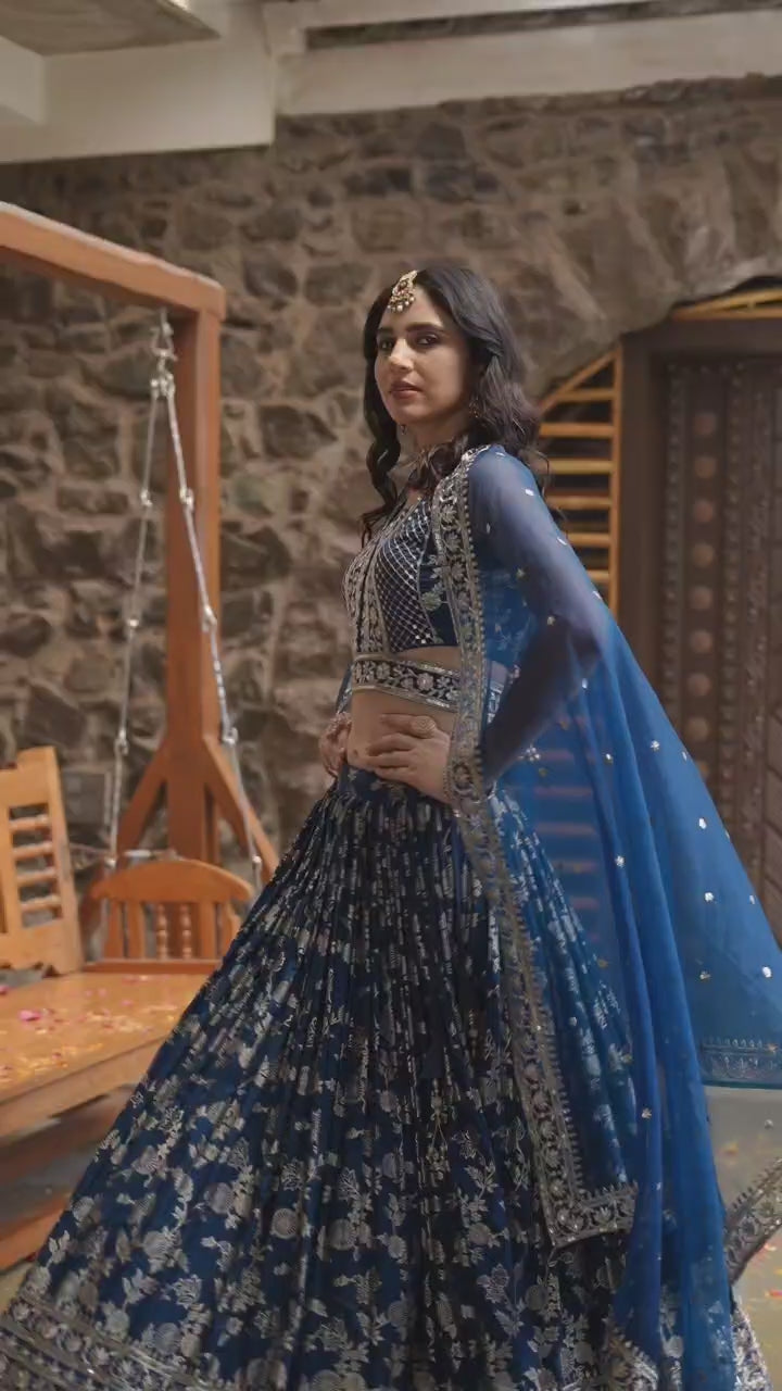 DOVE BLUE LEHENGA CHOLI