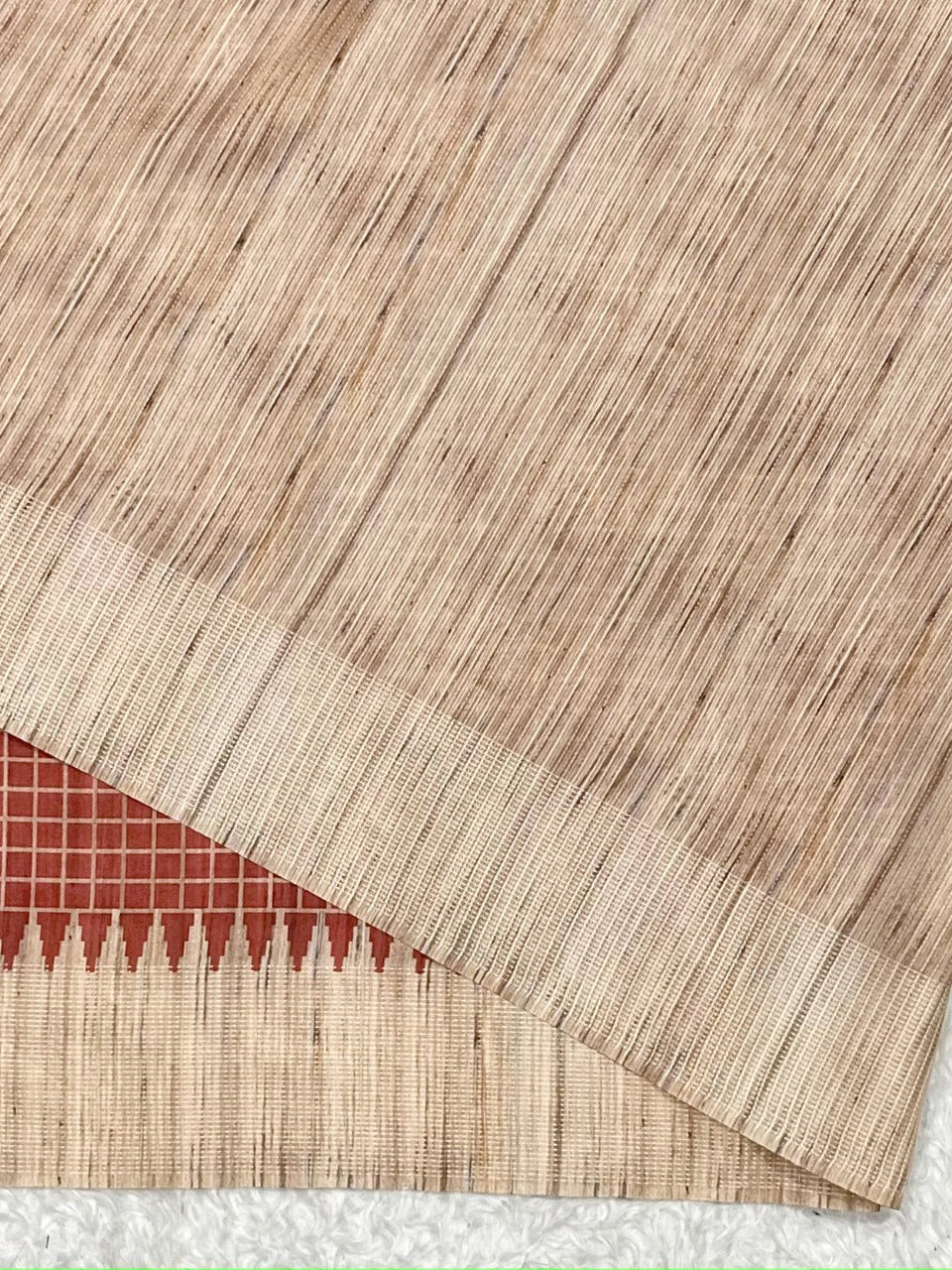 Redwood Red Desi Tussar Silk Saree