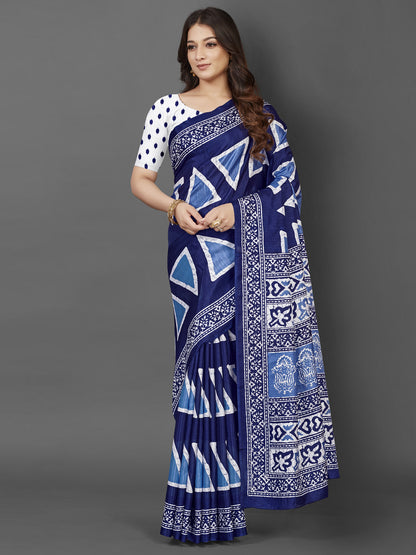 Royal Blue Dola Silk Saree