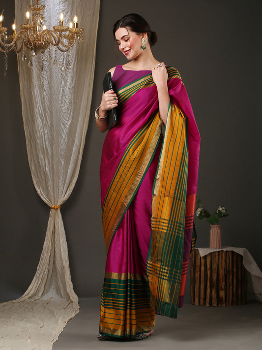 Royal Pink Tant Saree