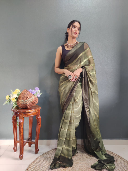 Sage Green Georgette Saree