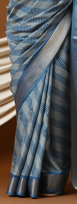 Sky Blue Sungudi Dola Silk Saree