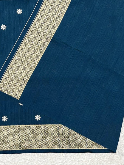 Sea Blue Kosa Silk Saree