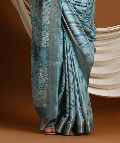 Sky Blue Sungudi Dola Silk Saree