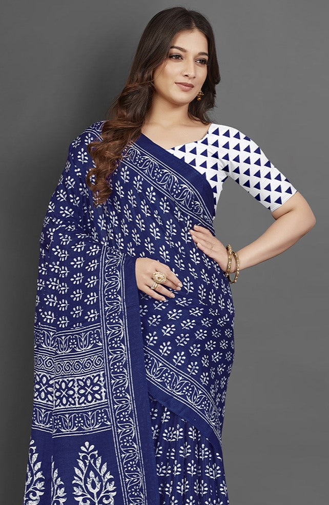 Sky Blue Dola Silk Saree