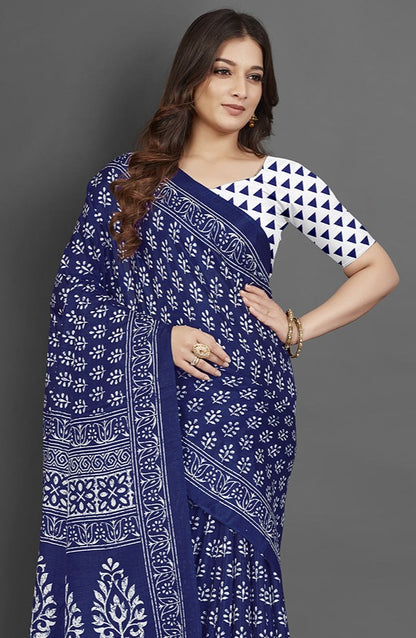 Sky Blue Dola Silk Saree