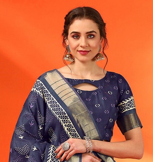 Wine Purple Cotton Silk Saree
