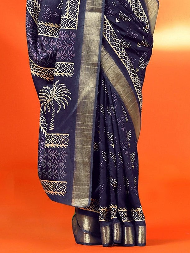 Wine Purple Cotton Silk Saree