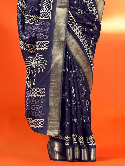Wine Purple Cotton Silk Saree